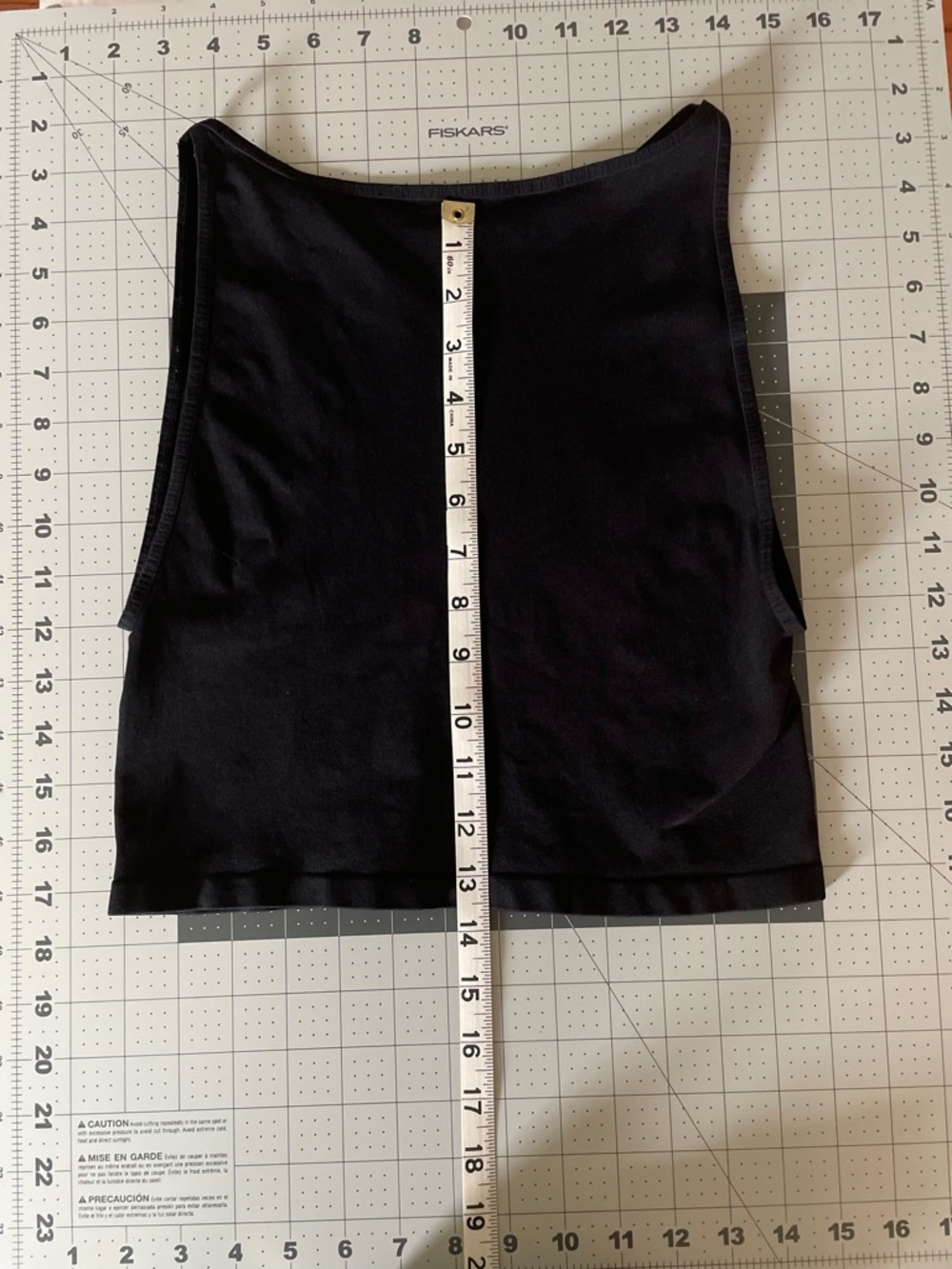 INTIMATELY FREE PEOPLE Black Spandex Blend Crop Cami Size M/L Made in USA - Picture 4 of 5